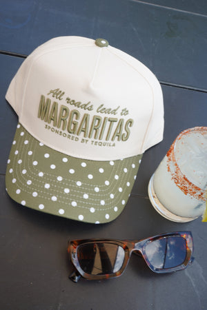 All Roads Lead to Margaritas - Green Polka Dot Trucker Hat by KenzKustomz, view 11