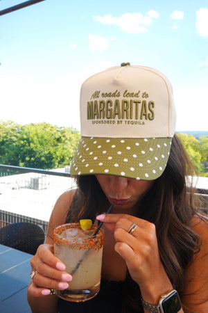 All Roads Lead to Margaritas - Green Polka Dot Trucker Hat by KenzKustomz, view 20