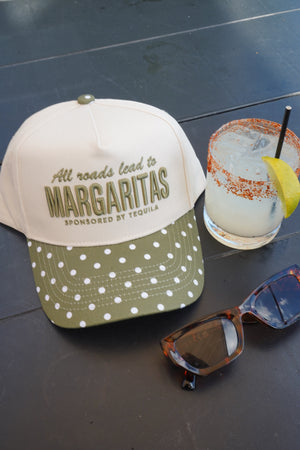 All Roads Lead to Margaritas - Green Polka Dot Trucker Hat by KenzKustomz, view 17