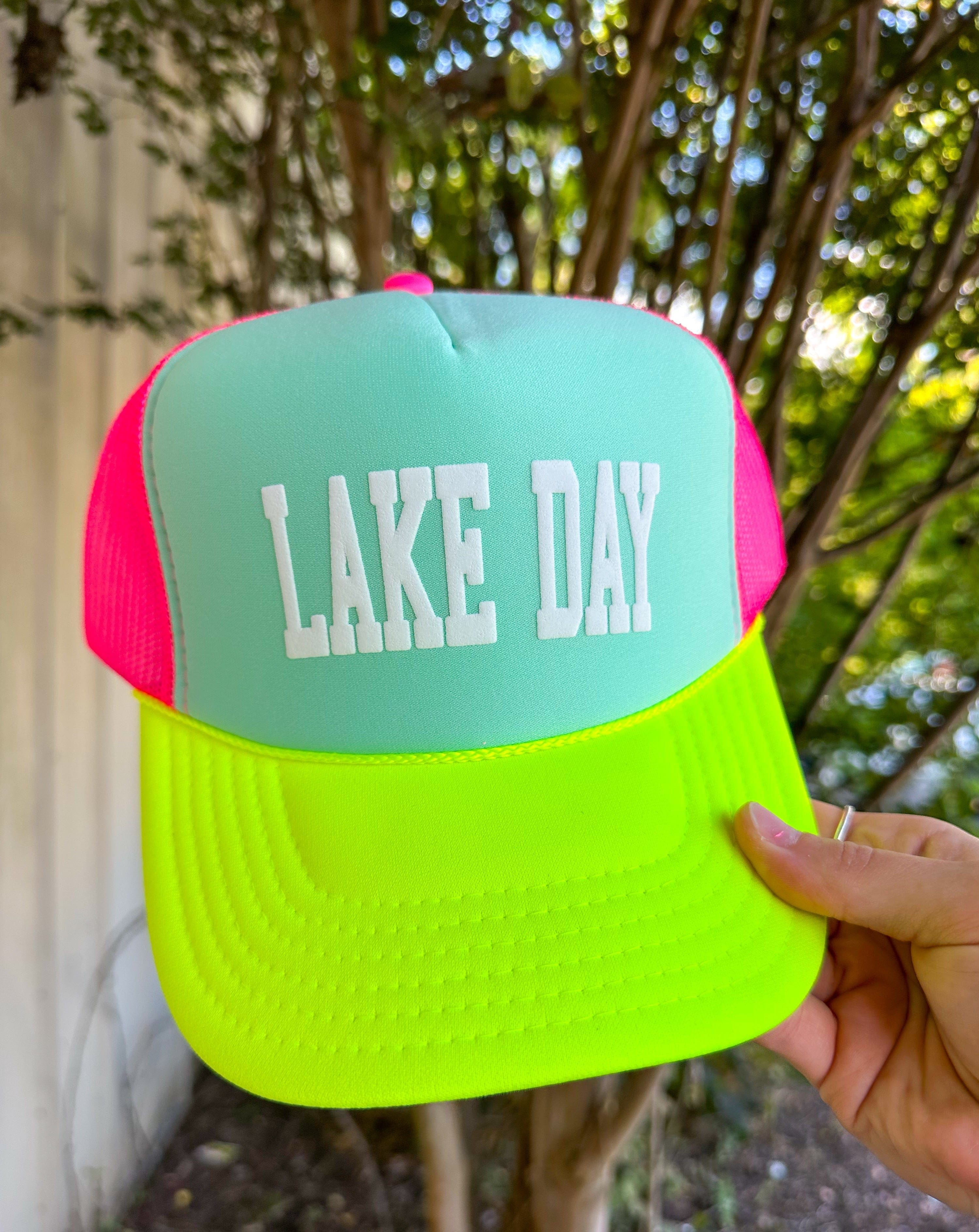 Lake Day Multi-Trucker Hat (Mint) by Southern Bliss Company, Southern lifestyle apparel main product photo