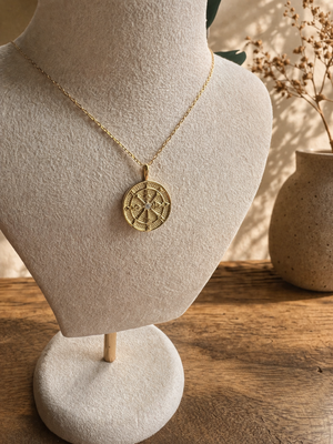 Compass Coin Necklace | Sterling Silver by Ke Bella, additional product image 7