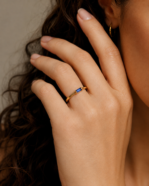 Faye Ring | Genuine Blue Sapphire by Ke Bella, additional product image 2
