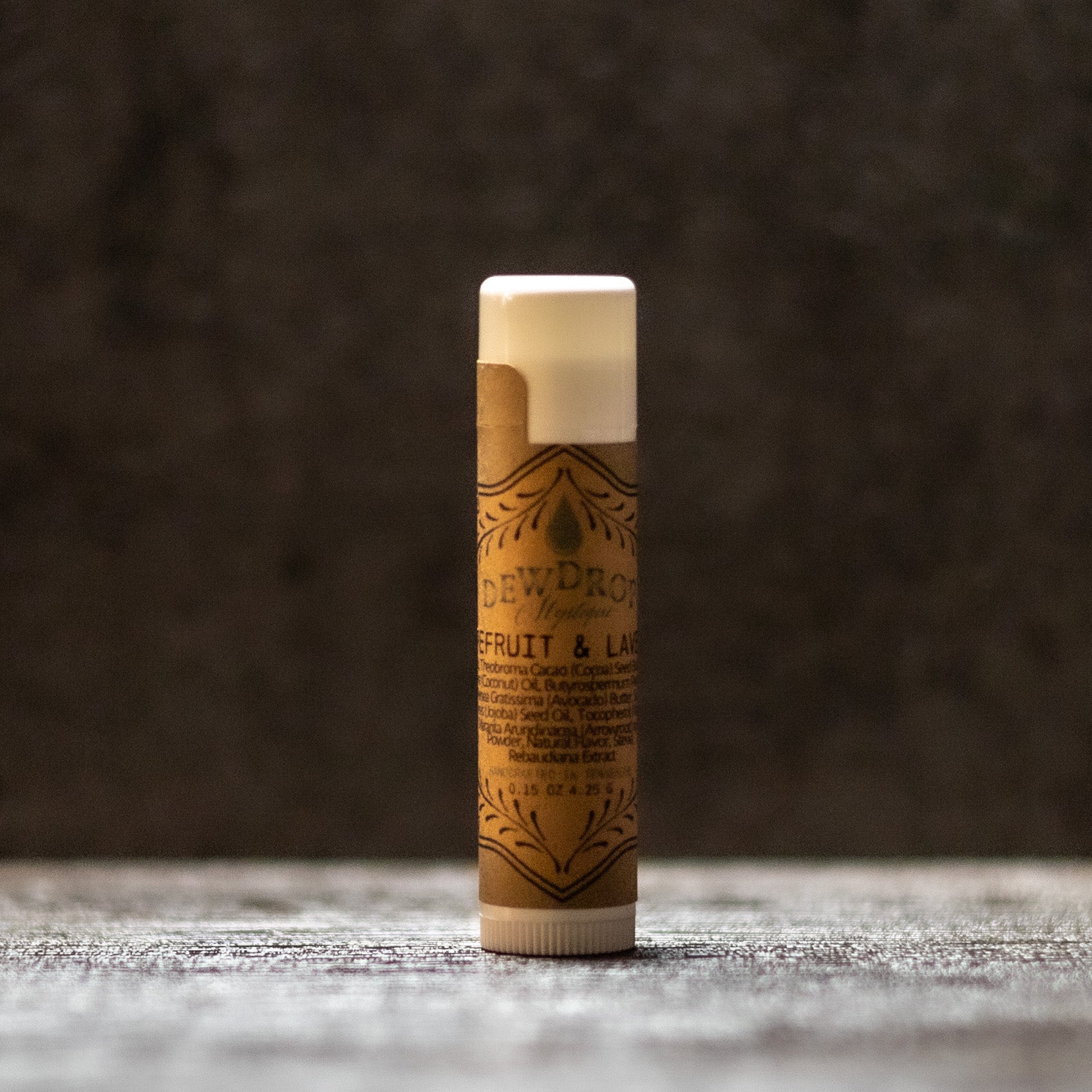 Grapefruit & Lavender Lip Balm by Dewdrop Mystique LLC, natural skincare detail photo 2