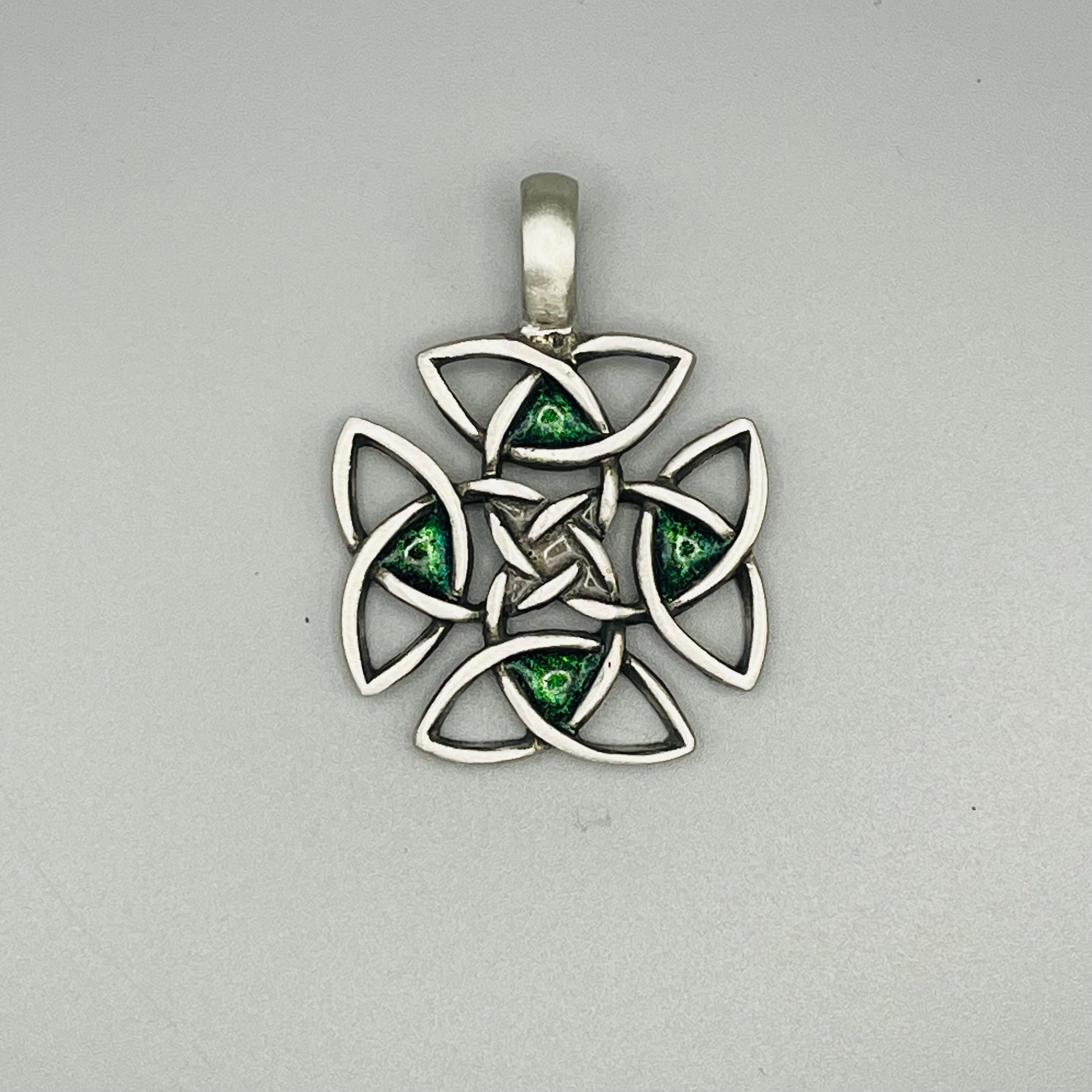 Celtic Memory Knot - Antiqued Pewter Memorial Pendant by Cotton Street Art Company, handmade jewelry main product photo