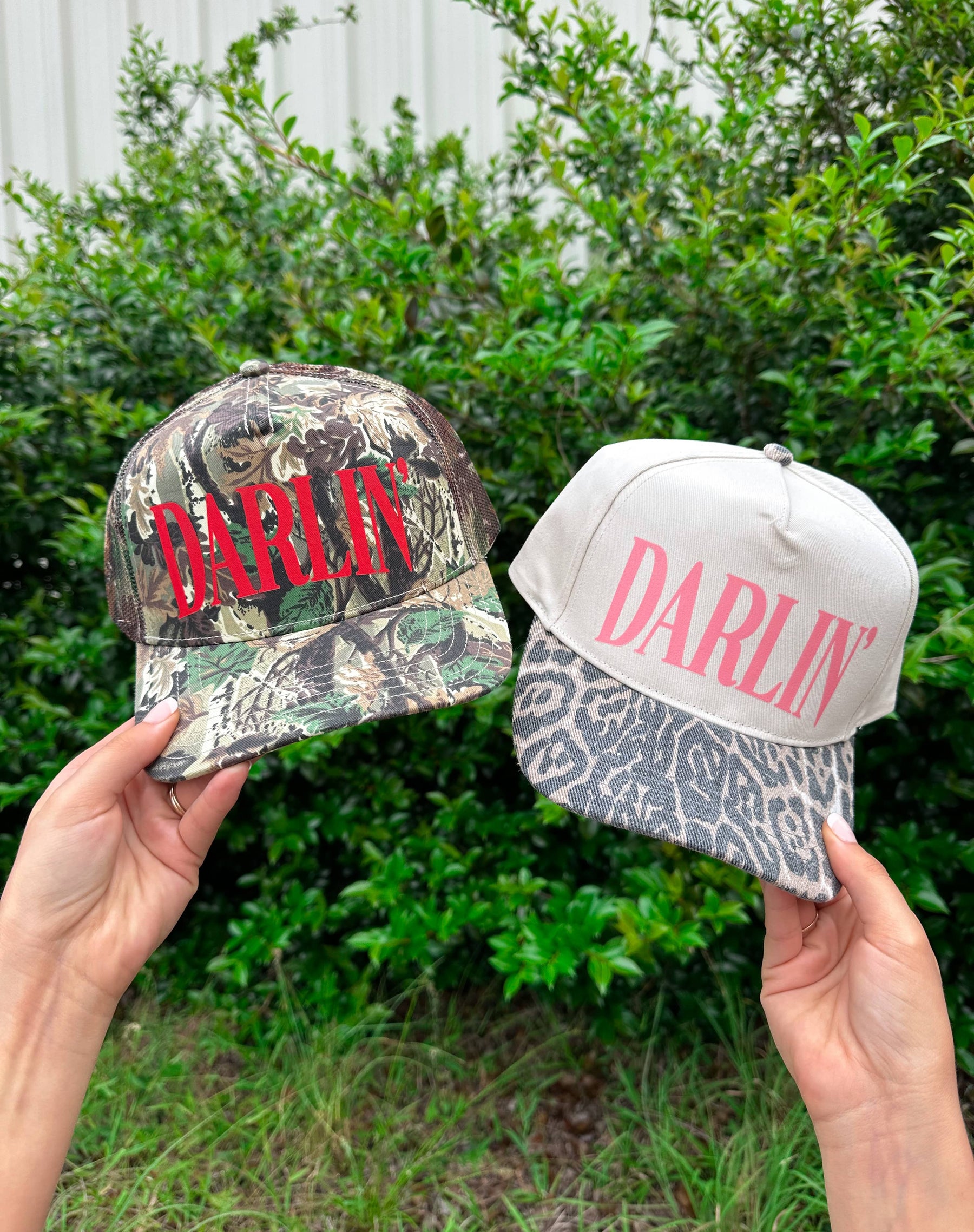 Darlin' Pink Washed Leopard Trucker Hat