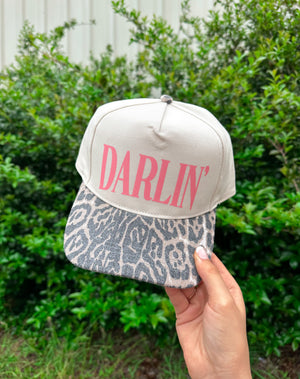 Darlin' Pink Washed Leopard Trucker Hat