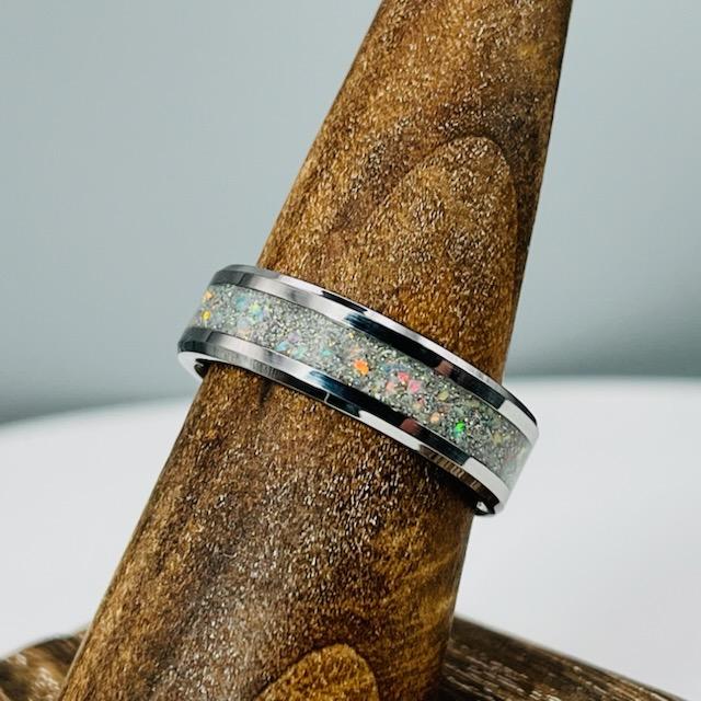 Diamond Sparkle Memorial Ring by Cotton Street Art Company, handmade jewelry main product photo