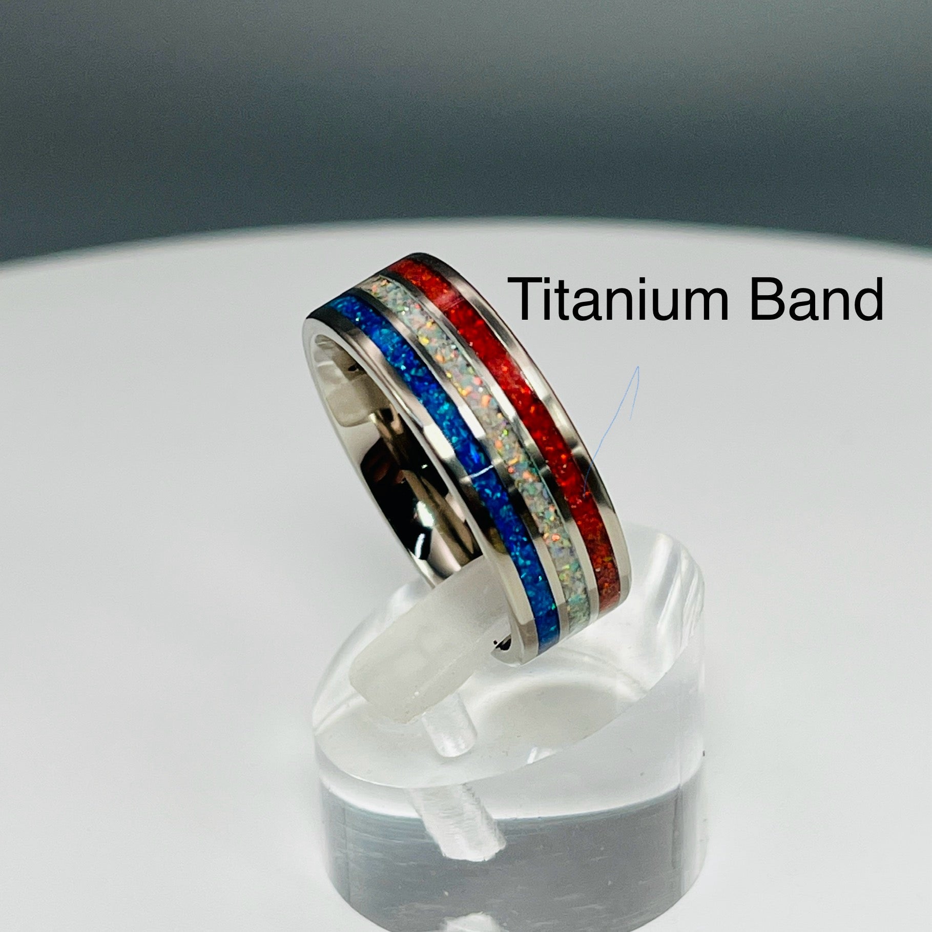 The American Valor Ring - Handmade In the USA by Cotton Street Art Company, handmade jewelry detail photo 2