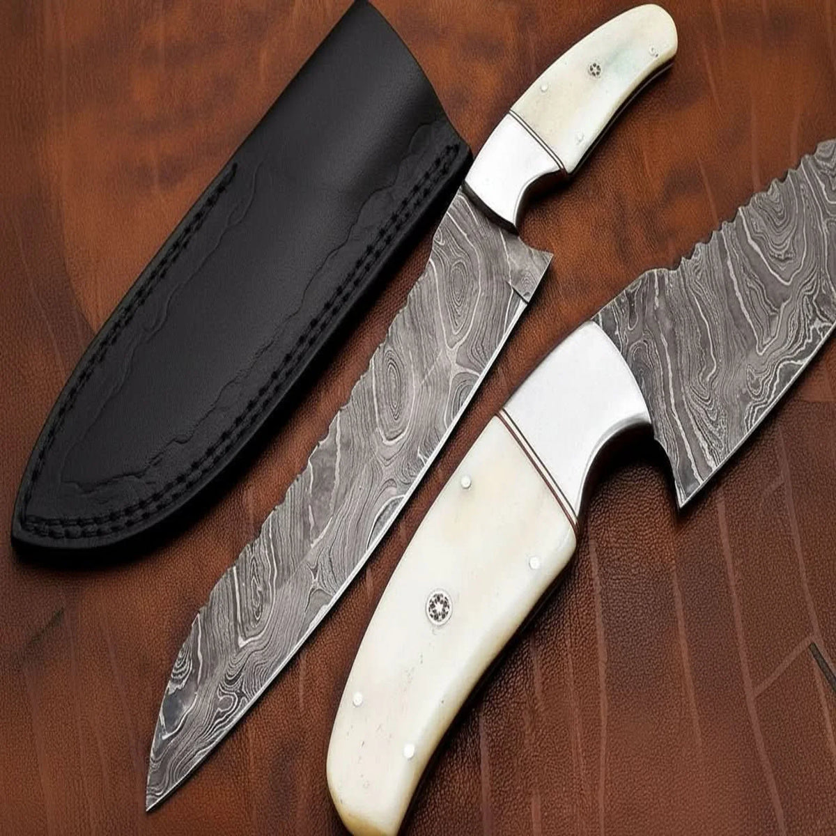 Smart & Sharp Custom Handmade Damascus Chef Knife/Kitchen Knife DK-0256 by JW SteelCrafts