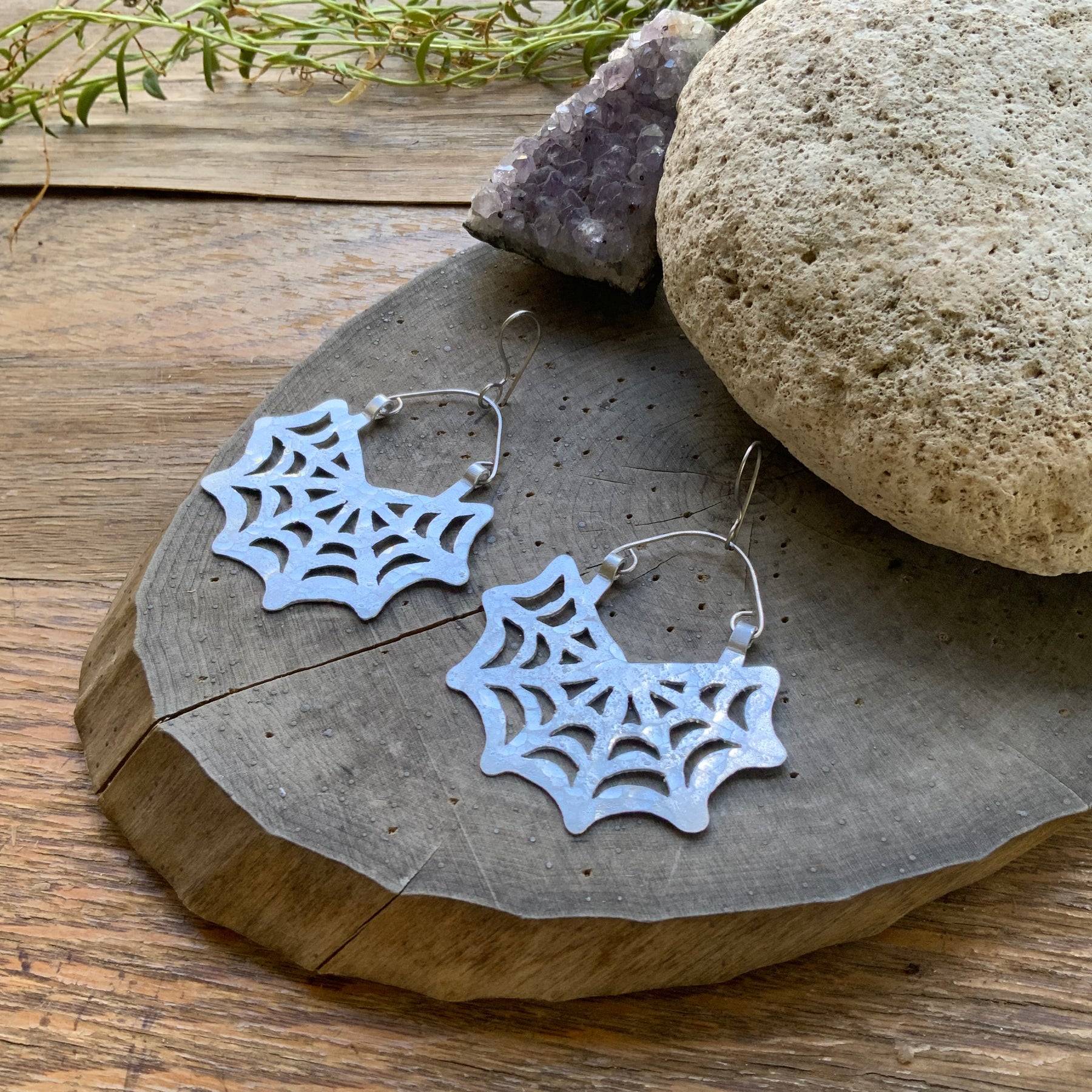 Spiderweb earrings