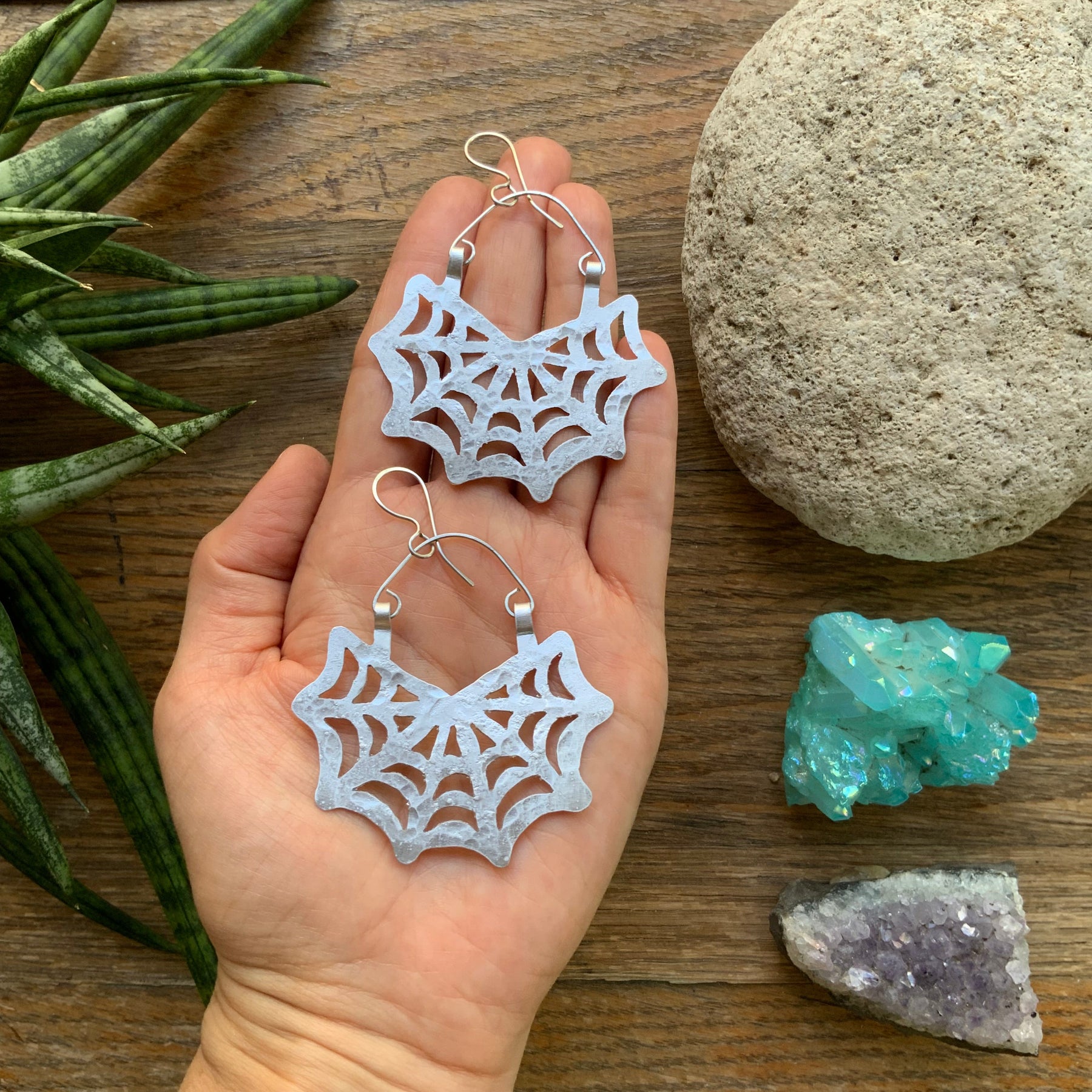 Spiderweb earrings