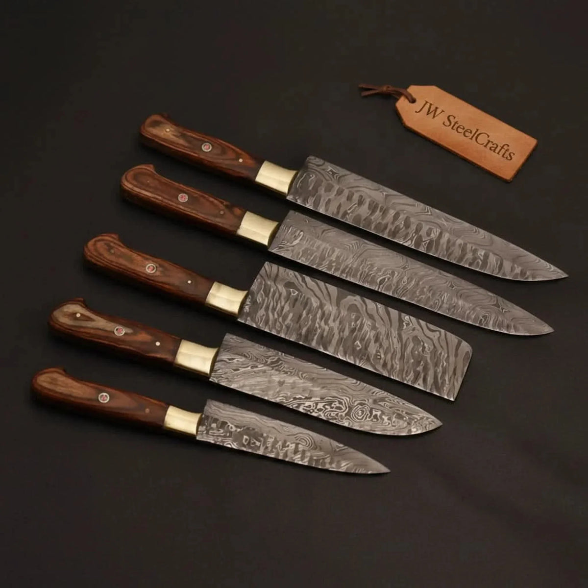 Custom Handmade Chef Knives Damascus Steel blades By JW SteelCrafts by JW SteelCrafts
