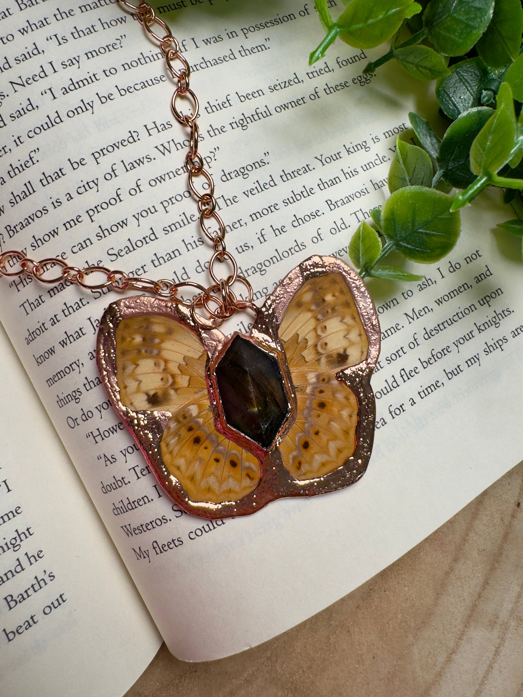Butterfly and Labradorite Necklace