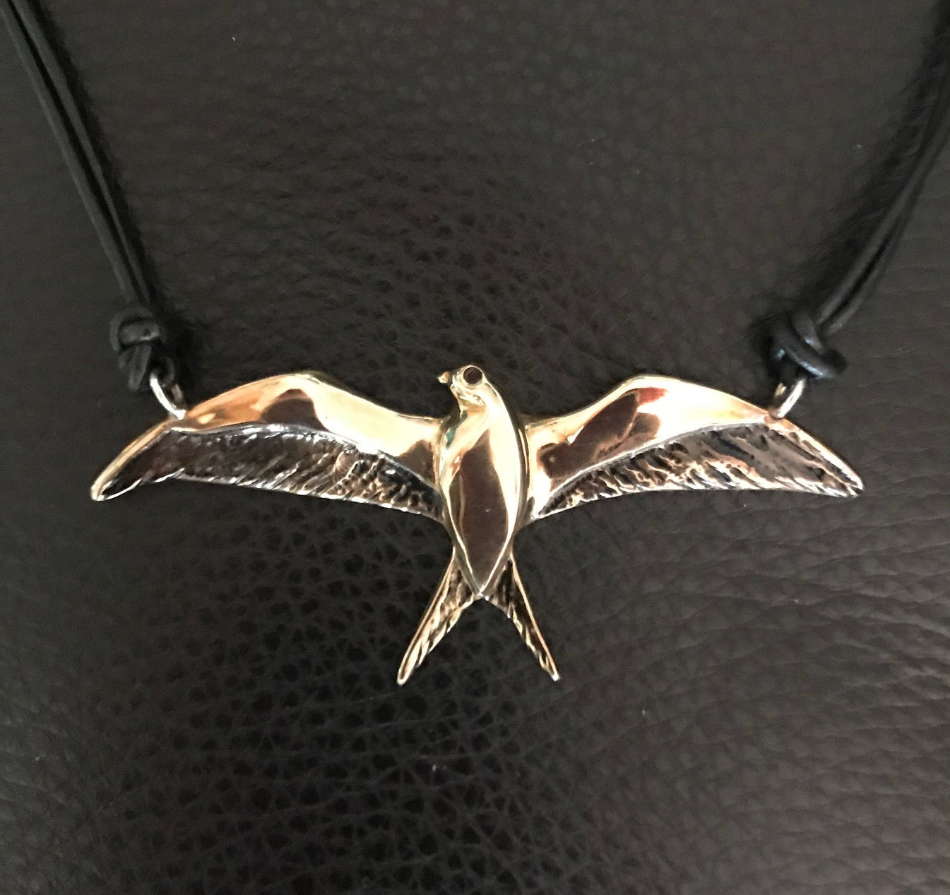 Bronze Swallow Tailed Kite Bird Necklace