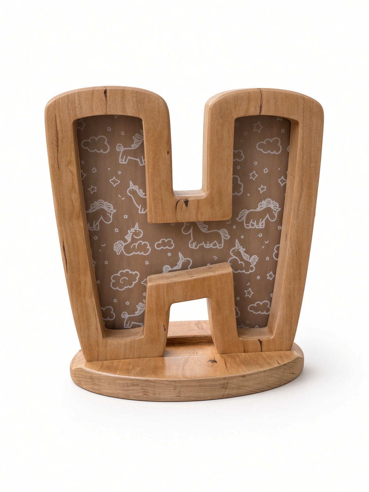 Personalized Wooden Letter Night Light | Custom Initial Lamp for Kids