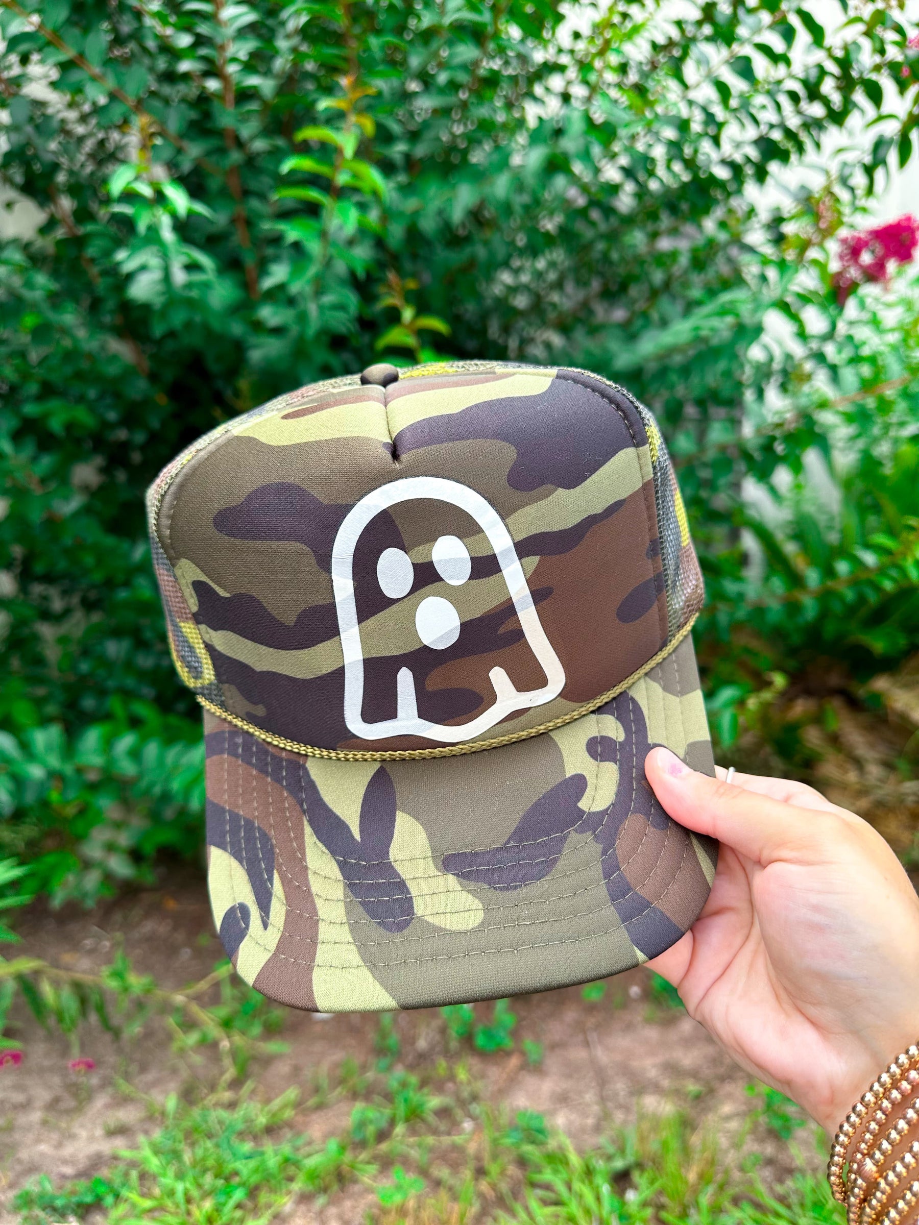 Ghost Full Camo Trucker Hat