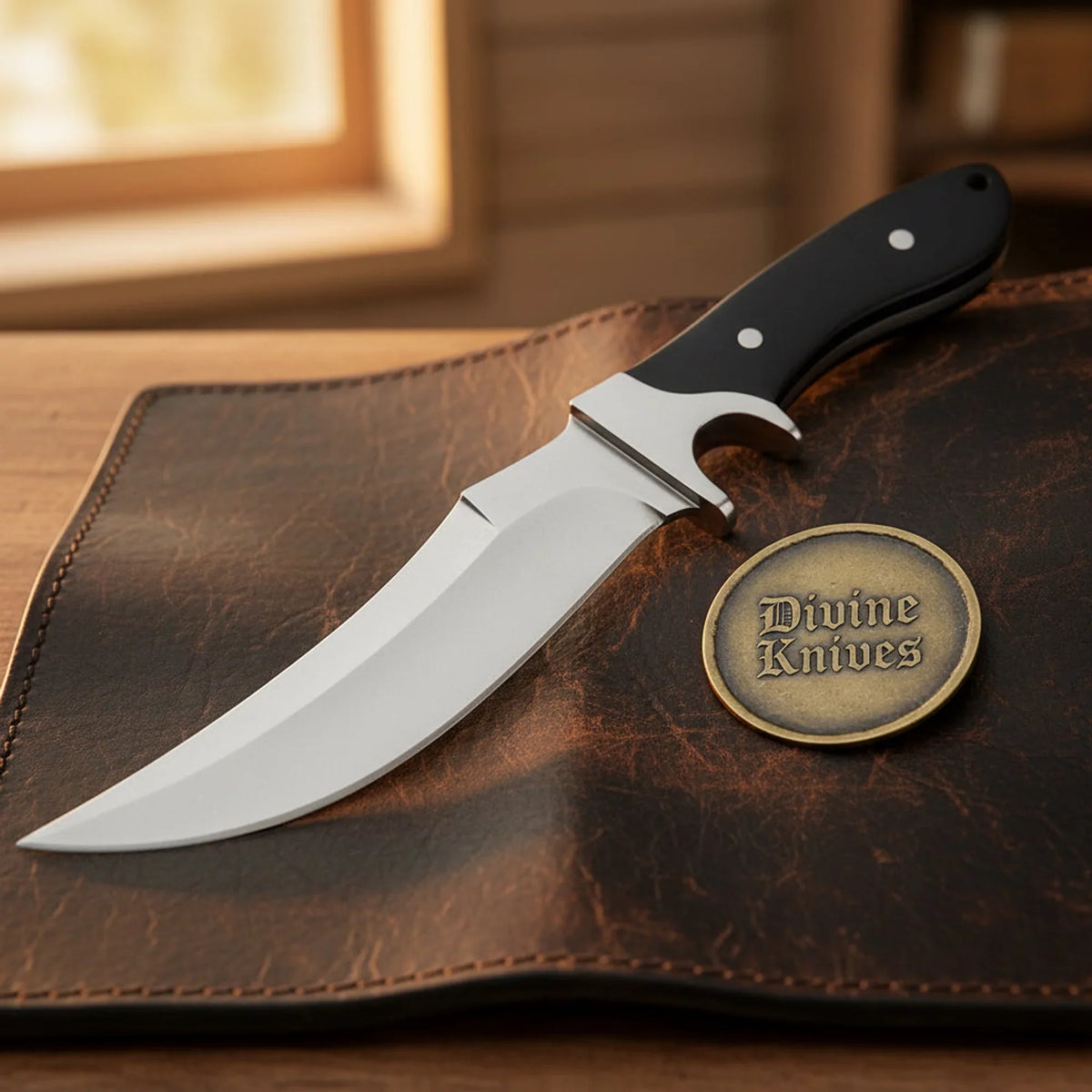 D2 Steel Sub-Hilt Fighter Knife with Balanced Blade by Divine Knives