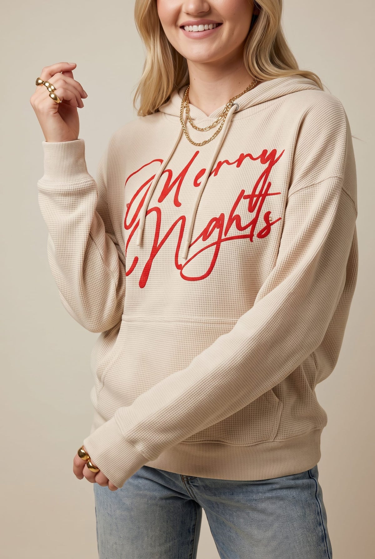 Merry Nights Thermal Hoodie by Southern Bliss Company