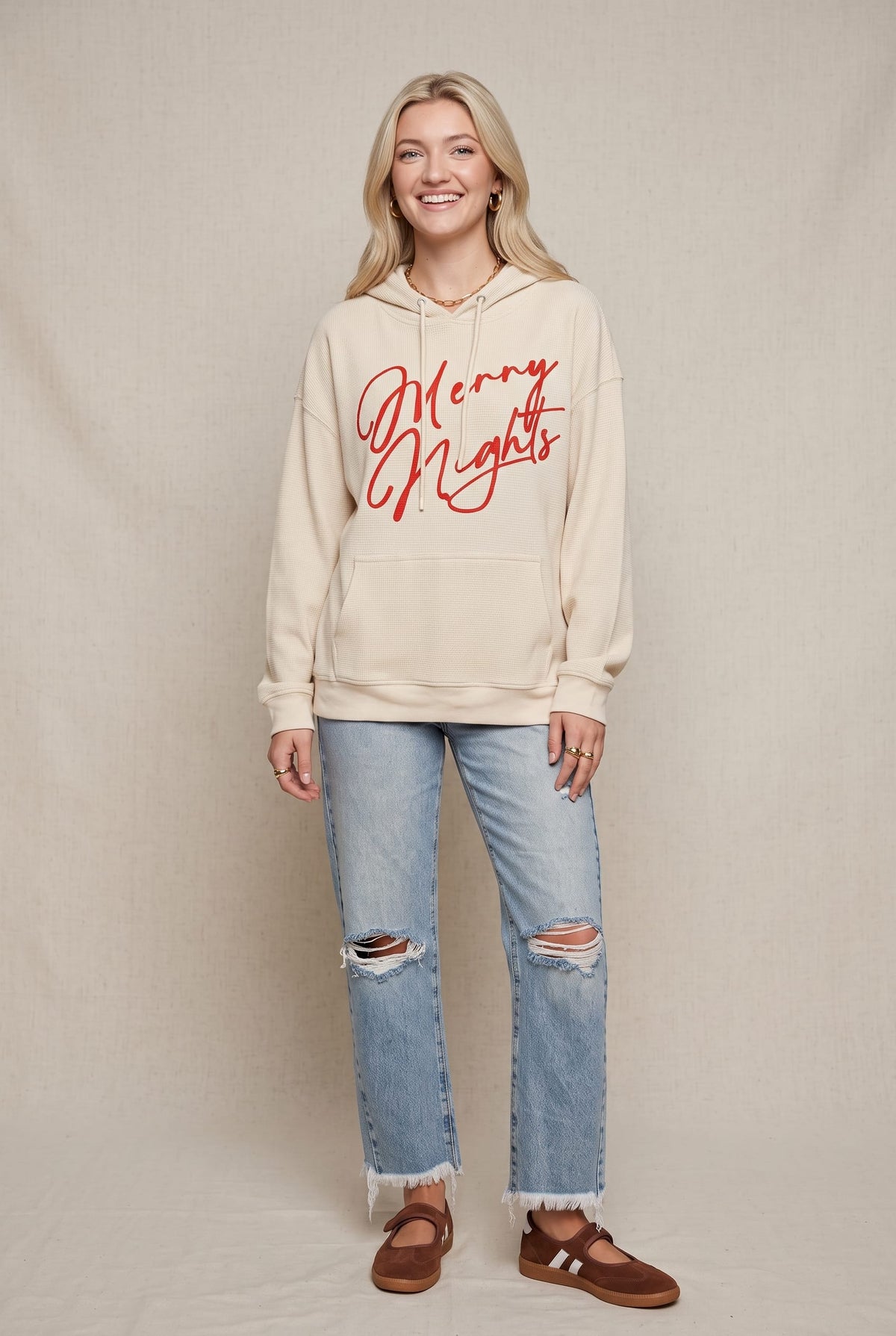 Merry Nights Thermal Hoodie by Southern Bliss Company – view 3