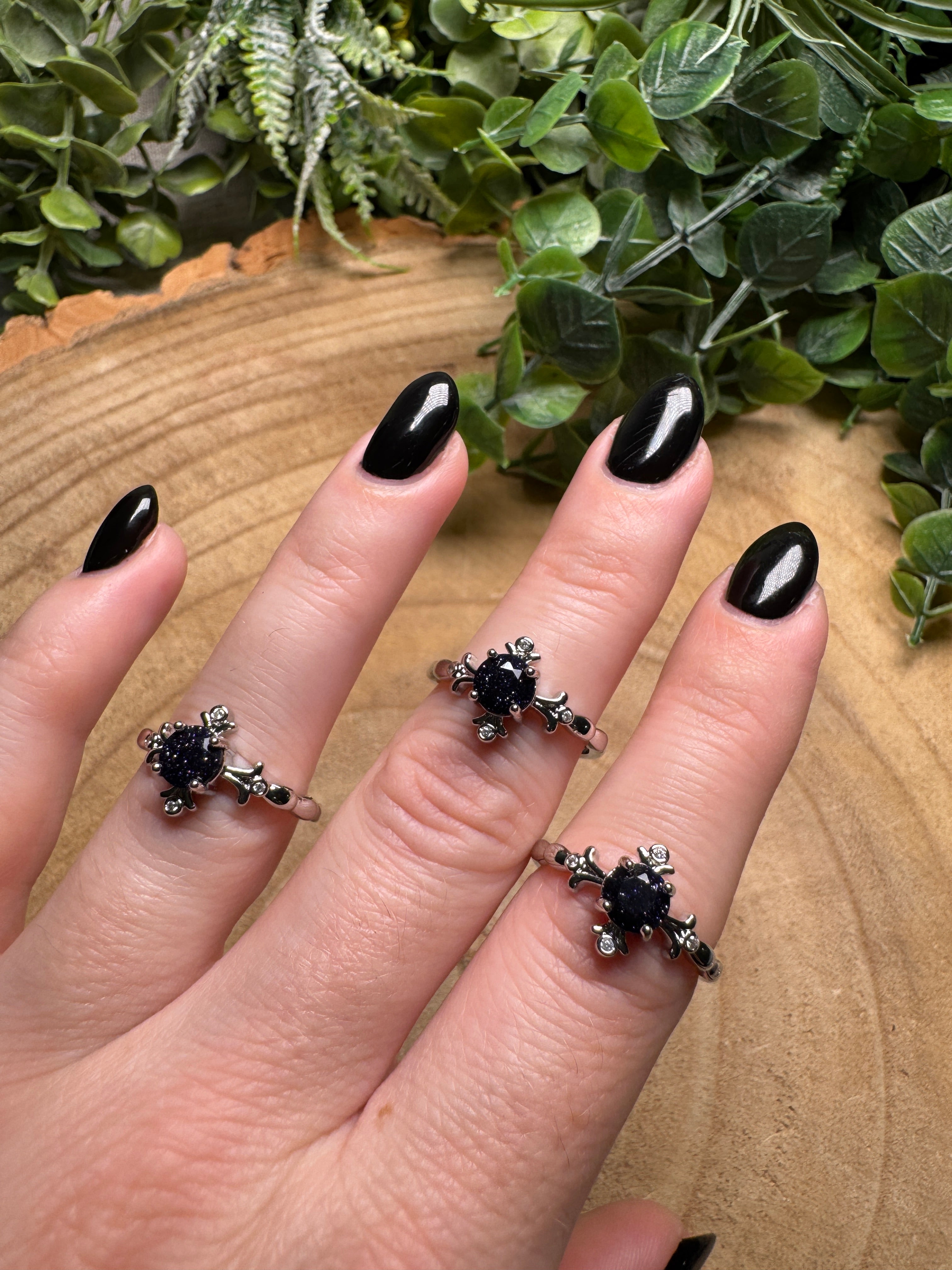 Blue Sandstone Ring Adjustable