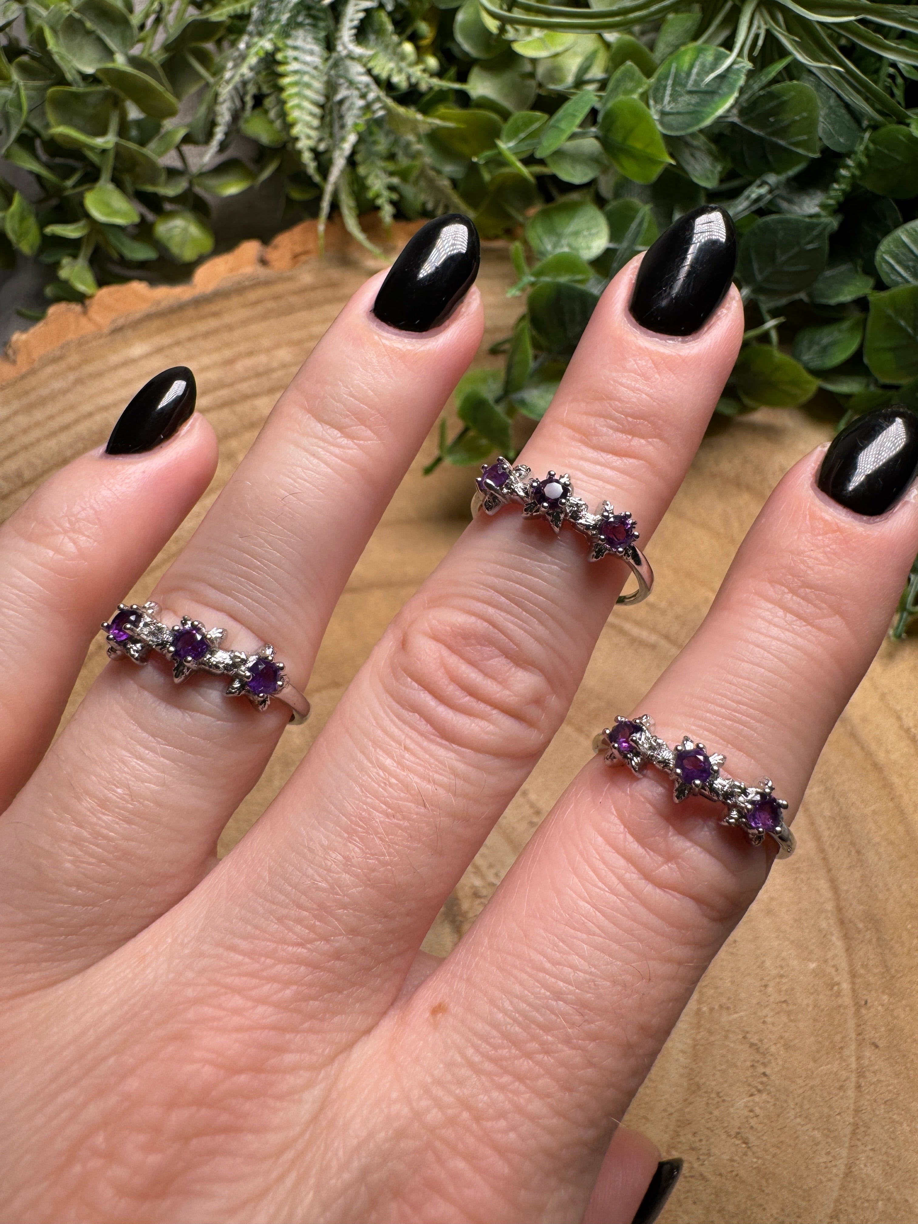 Amethyst Ring Adjustable