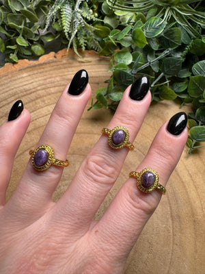 Charoite Ring Adjustable