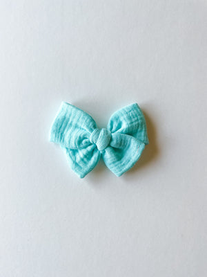 Bright Turquoise Pinwheel Bow by Boosh Baby image 1
