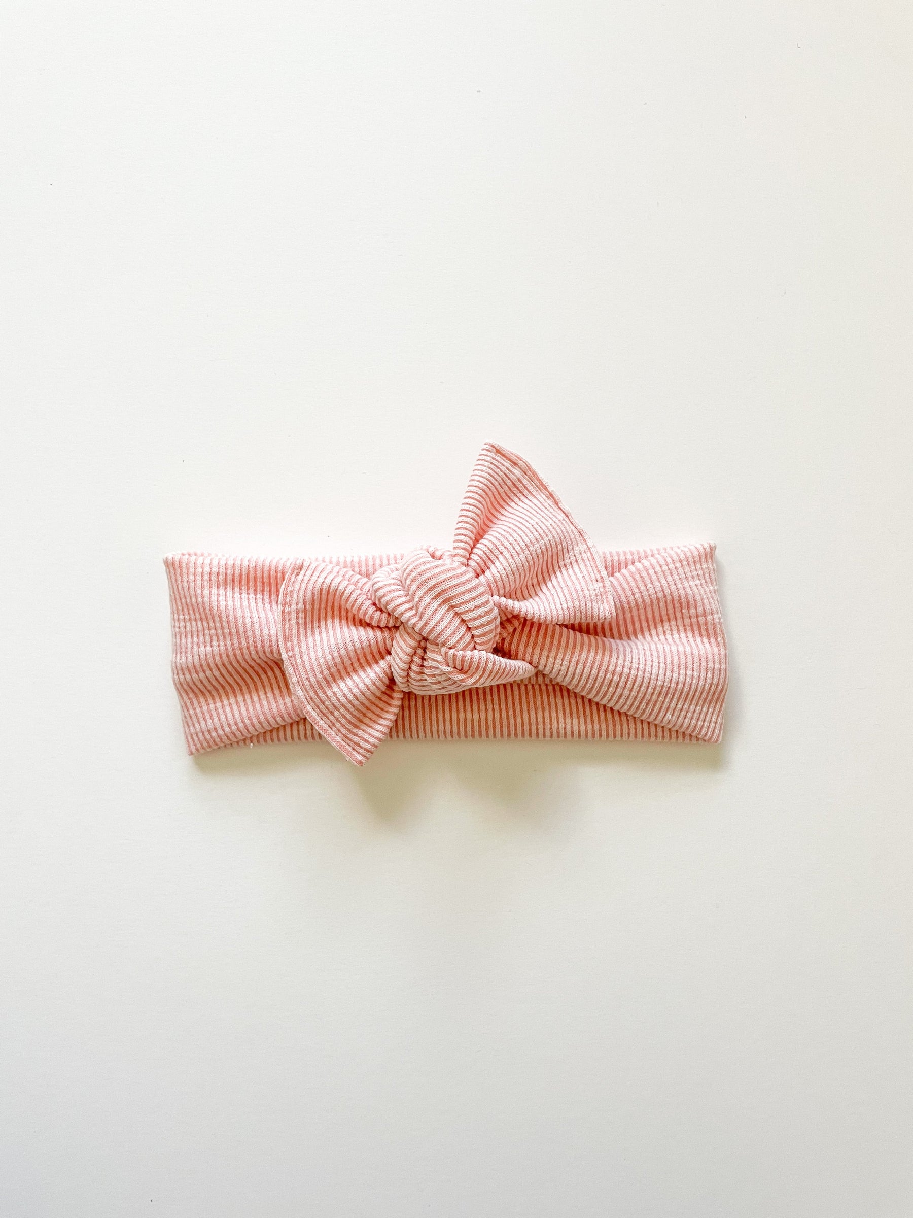 Dusty Rose Pink Ribbed Tie On Headwrap by Boosh Baby