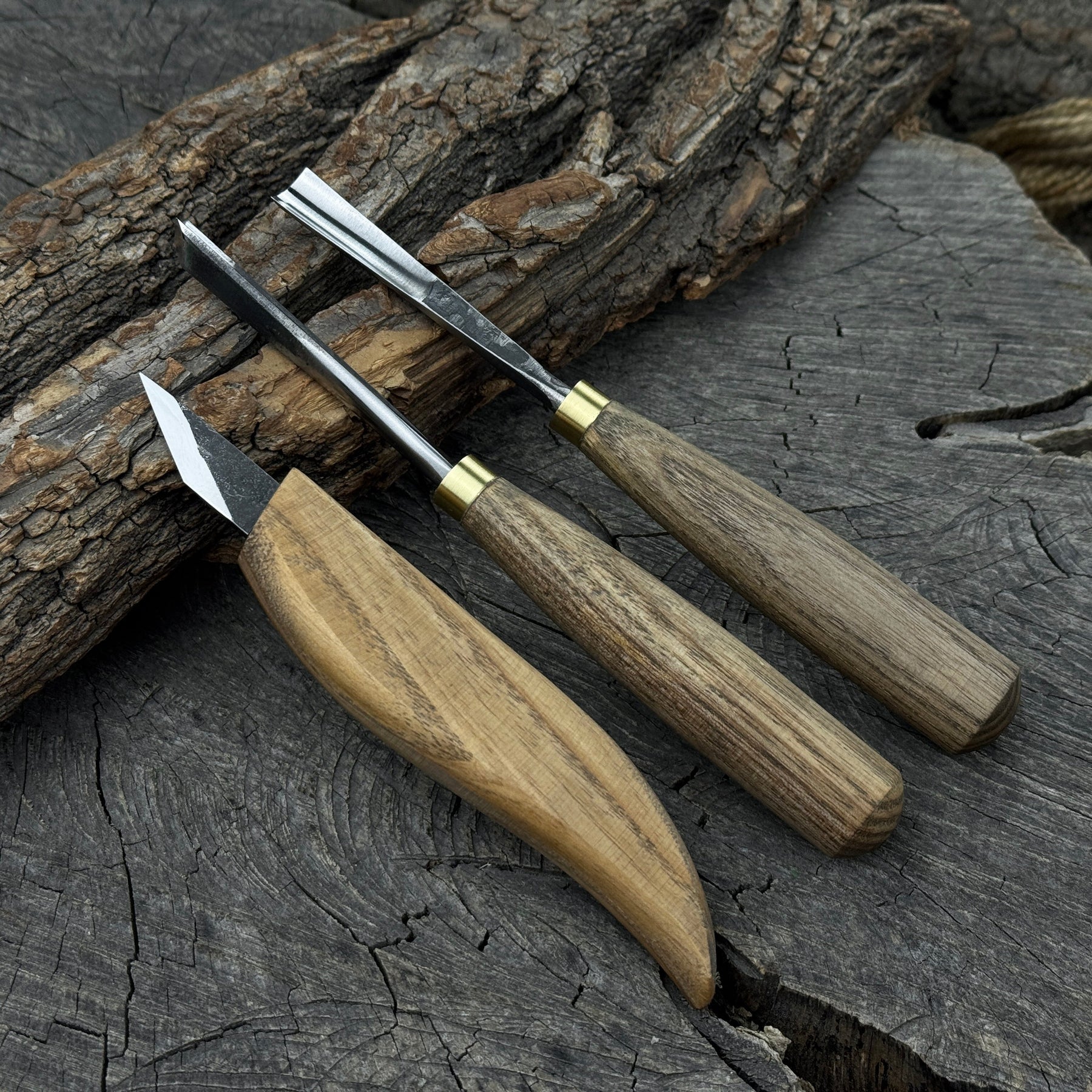 3-Piece Wood Carving Tool Set – For Geometric, Detail & Relief Carving