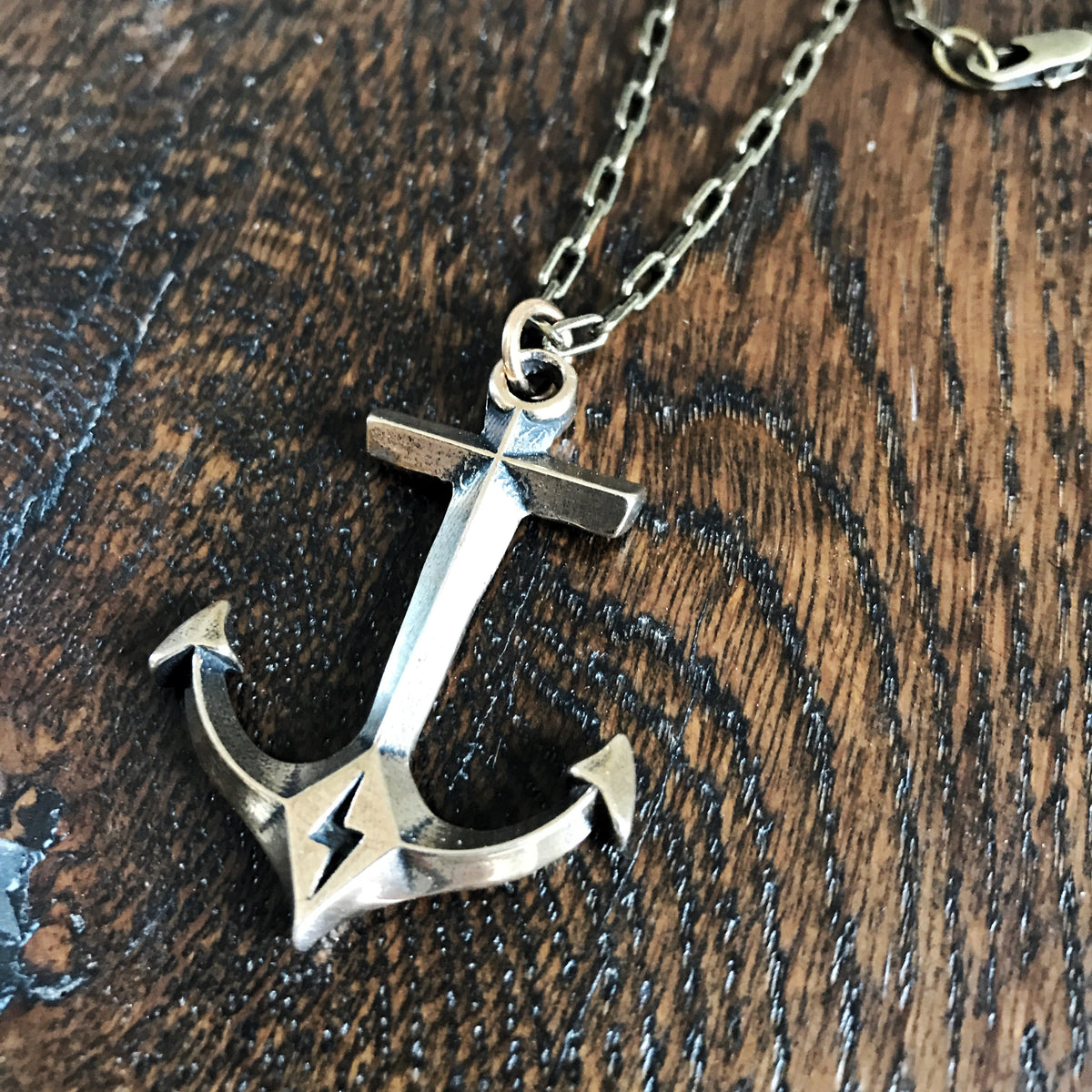 Hold Fast Anchor Necklace - Bronze Christian necklace by Forged By Fire - additional view 3