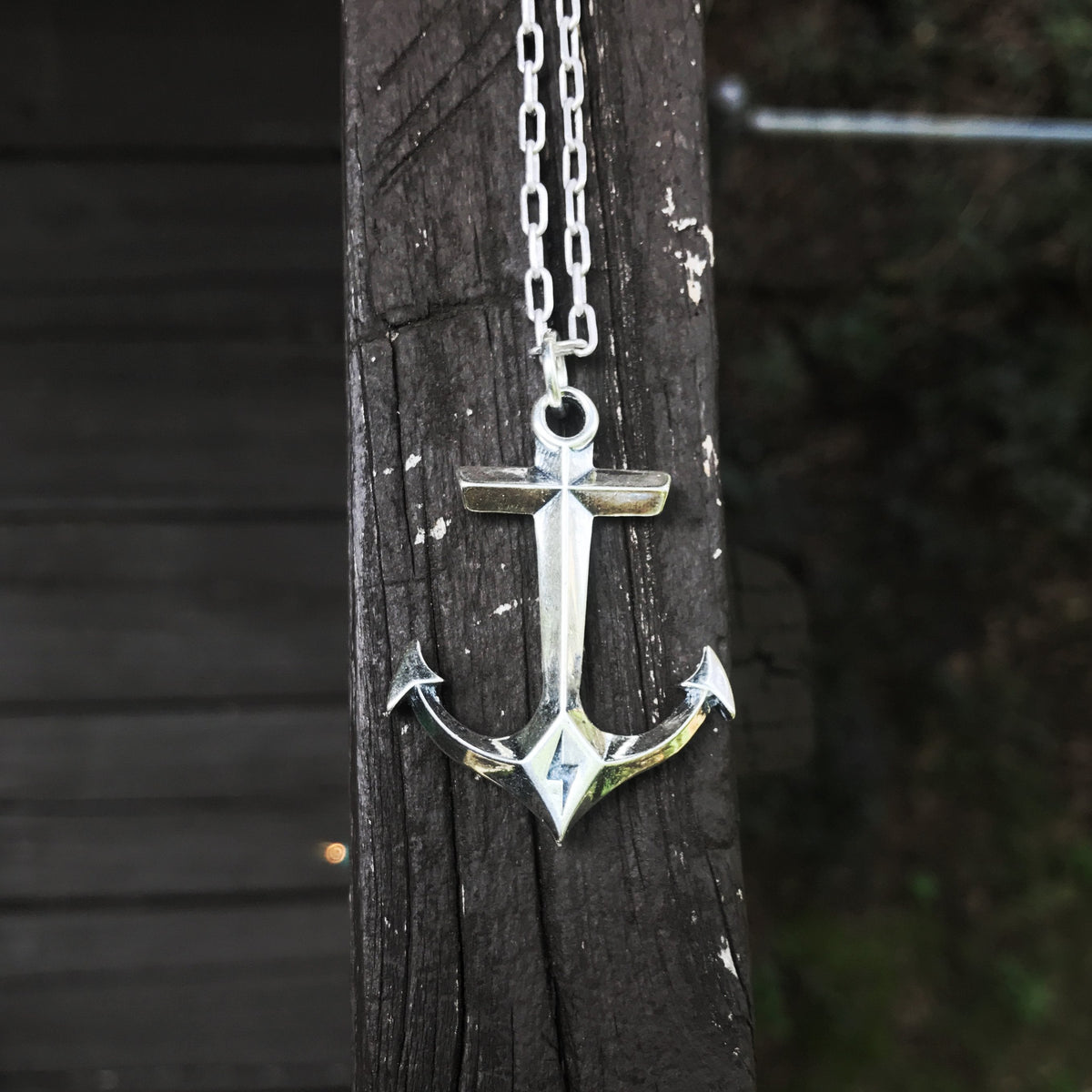 Hold Fast Anchor Necklace - Sterling Silver Christian necklace by Forged By Fire - additional view 5
