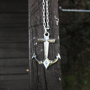 Hold Fast Anchor Necklace - Sterling Silver Christian necklace by Forged By Fire - additional view 5