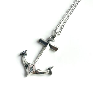 Hold Fast Anchor Necklace - Sterling Silver Christian necklace by Forged By Fire - additional view 6