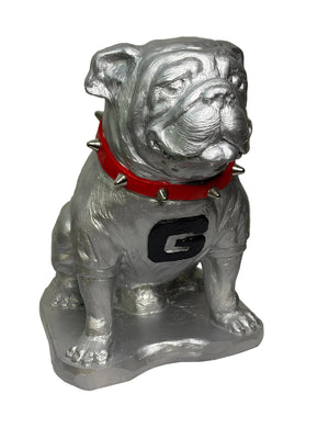 Chrome Finish Georgia Bulldogs Cast Stone Mascot Sculpture