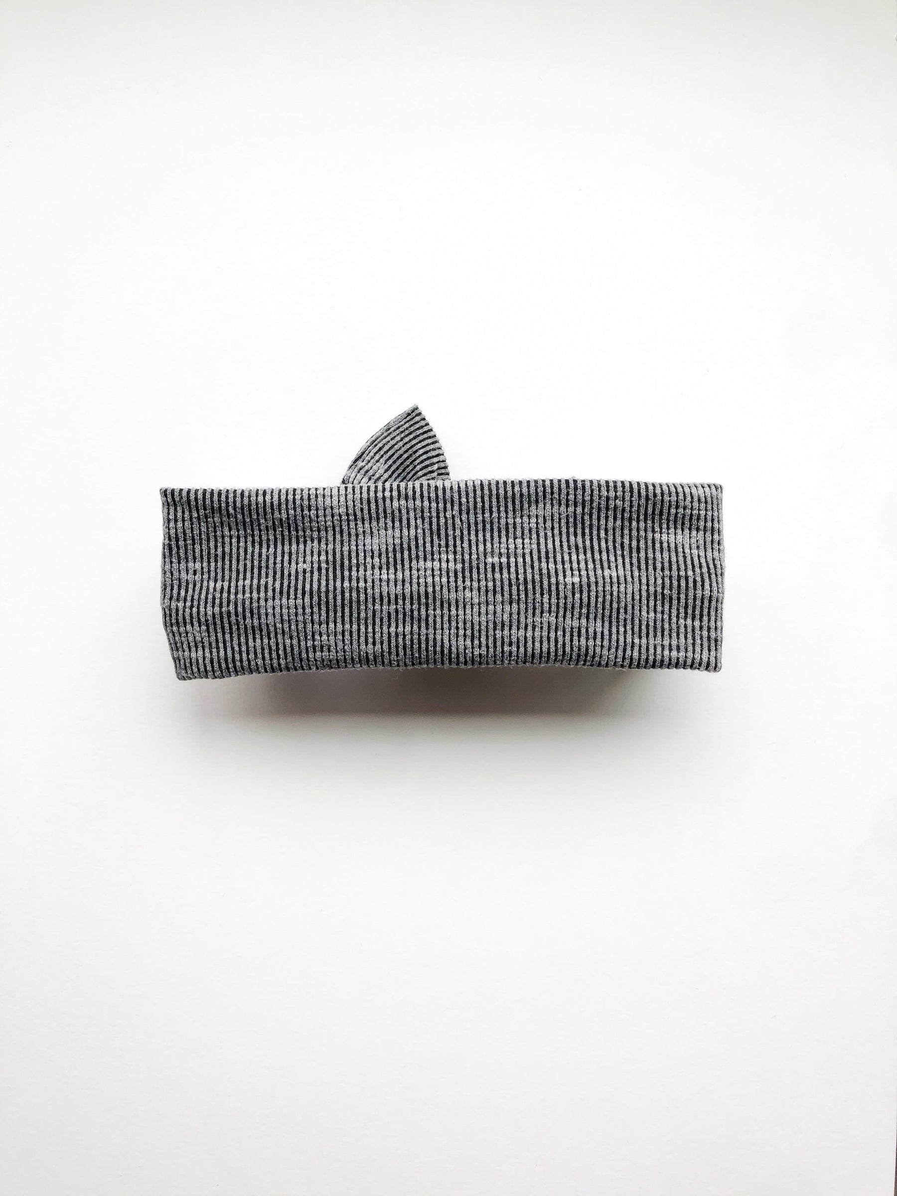 Black & Grey Ribbed Tie On Headwrap by Boosh Baby image 2