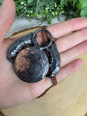 Lilith- Mink Jawbone and Labradorite Necklace