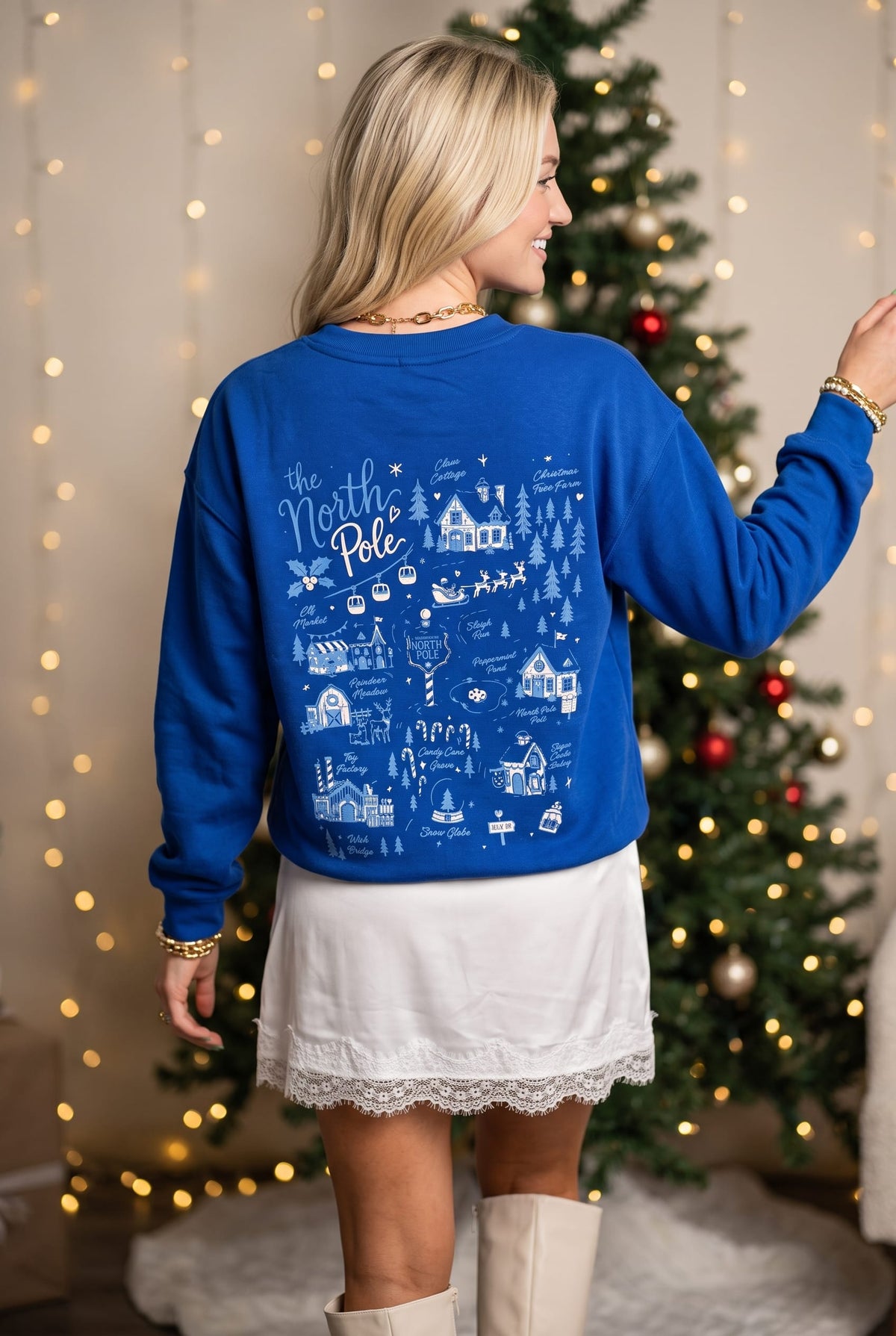 Take Me To The North Pole Royal Sweatshirt by Southern Bliss Company – view 3