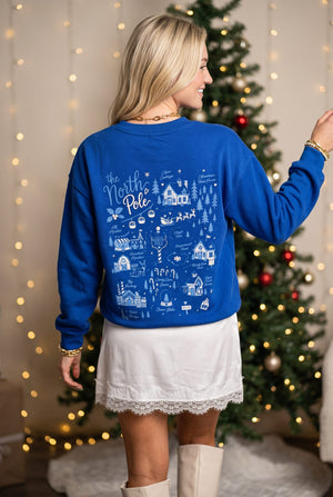 Take Me To The North Pole Royal Sweatshirt by Southern Bliss Company – view 3