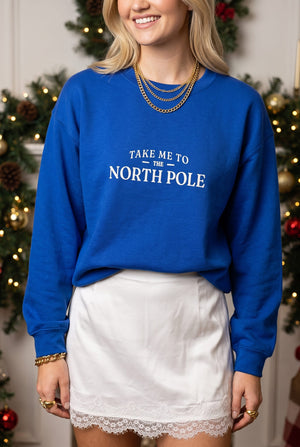 Take Me To The North Pole Royal Sweatshirt by Southern Bliss Company – view 6