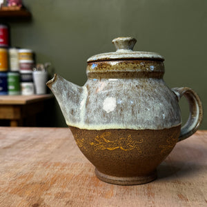 Handmade Yellow Rabbits Stoneware Teapot | Wheel-Thrown Ceramic Teapot by DonovanPottery, view 1