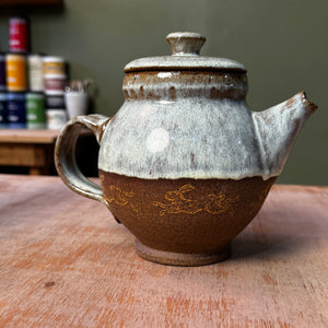 Handmade Yellow Rabbits Stoneware Teapot | Wheel-Thrown Ceramic Teapot by DonovanPottery, view 2