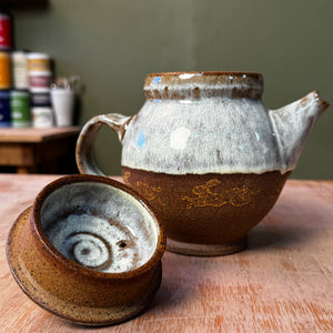 Handmade Yellow Rabbits Stoneware Teapot | Wheel-Thrown Ceramic Teapot by DonovanPottery, view 3