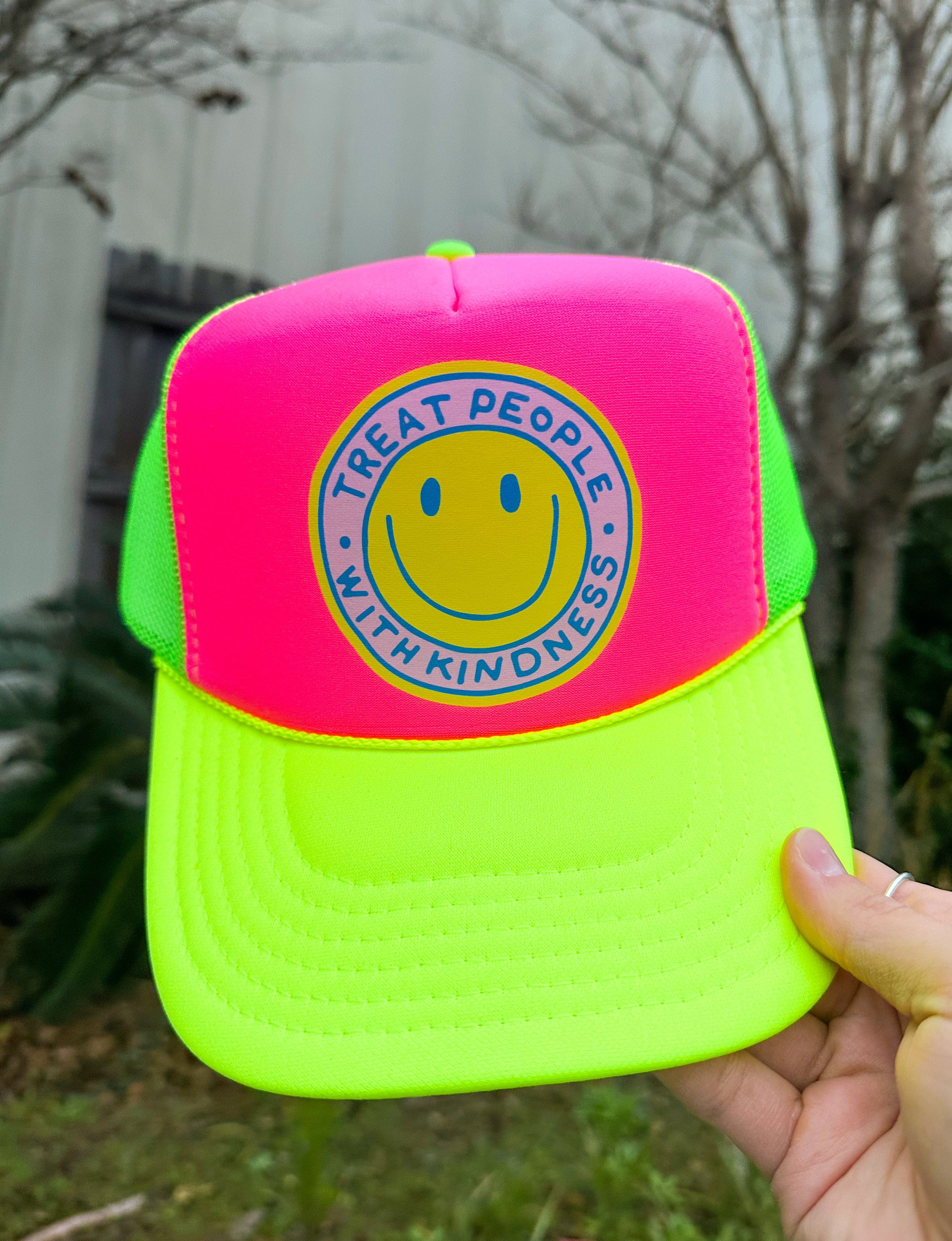 Treat People with Kindness Multi Trucker (PINK) by Southern Bliss Company, custom hat main product photo