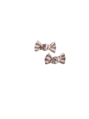 Blush Stripe Ribbed Knot Bow by Boosh Baby image 1