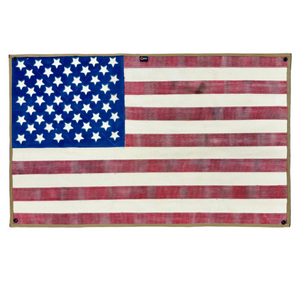 American Flag - Fire Hose - Vintage by Recycled Firefighter, Southern home decor main product photo