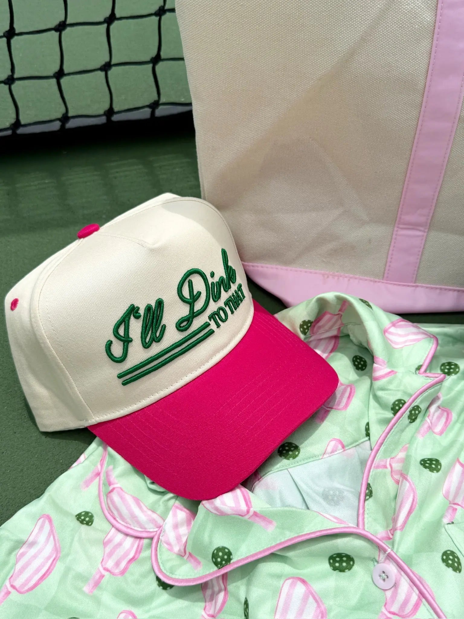 I'll Dink to That - Hot Pink Vintage Trucker Hat by KenzKustomz, Southern lifestyle apparel main product photo