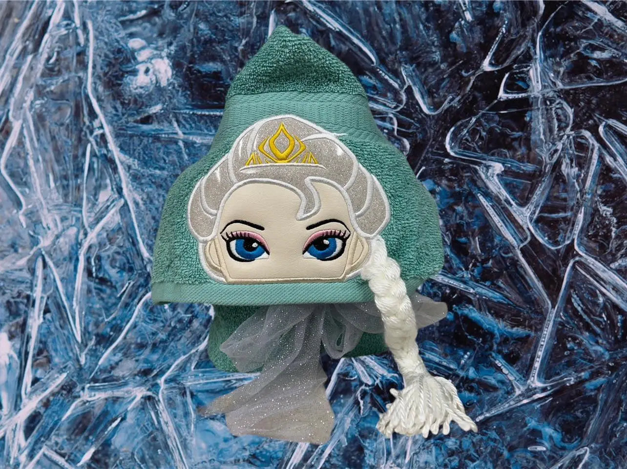 Ice Princess Hooded towel by Lisa B’s, handmade bath and body main product photo