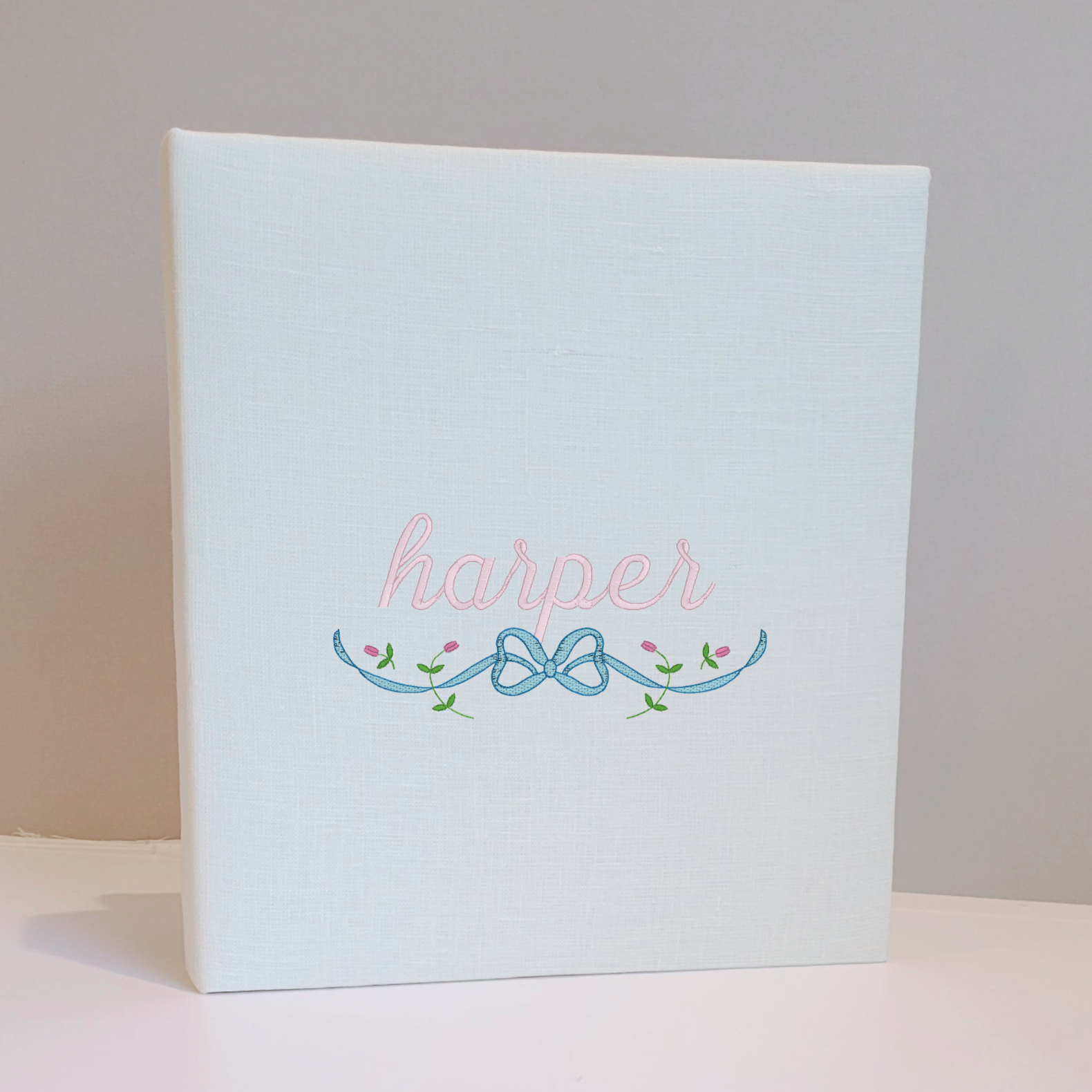 Baby Memory Book - Ivory Linen (w/ Accent) by AP Creations in Tuscaloosa, paper gift detail photo 2