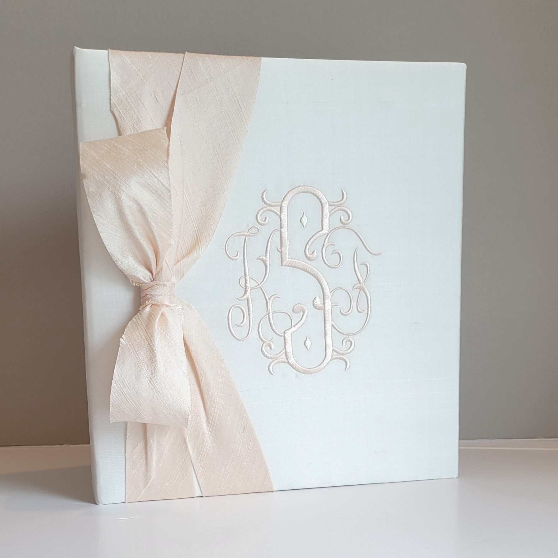 Baby Memory Book - Ivory Silk (w/ SILK Bow) by AP Creations in Tuscaloosa, paper gift detail photo 14