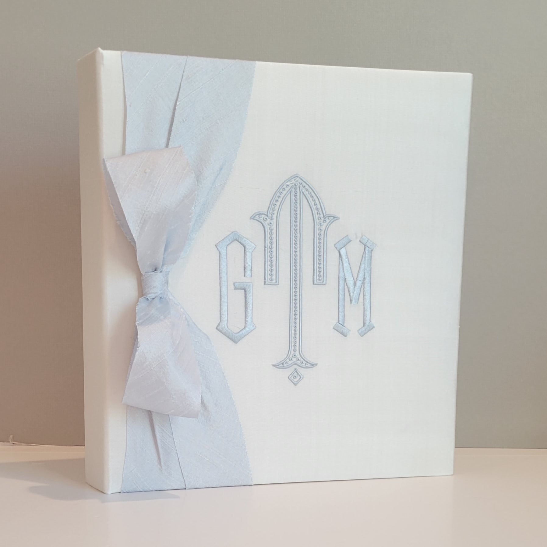 Baby Memory Book - Ivory Silk (w/ SILK Bow) by AP Creations in Tuscaloosa, paper gift detail photo 8